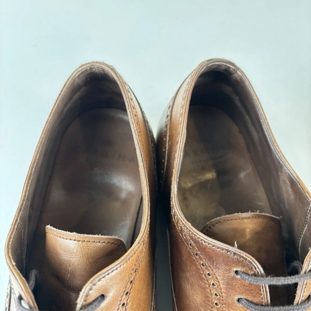 Carmina Dress Shoes Mens UK8.5/US‎ 9.5 EE Wide Brown Cap Toe Oxford Brogue